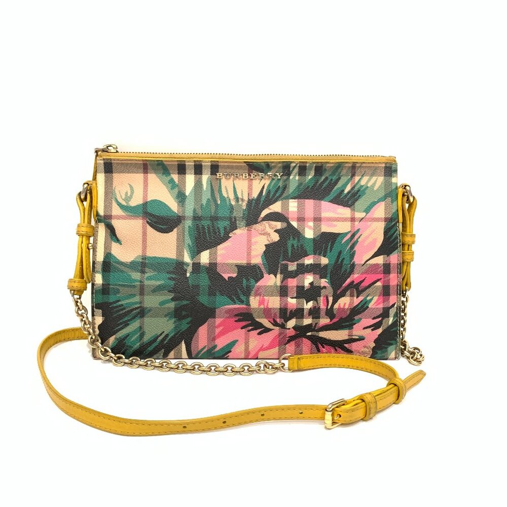 Burberry Yellow Flower Crossbody Bag Sku#85971 (gently used)